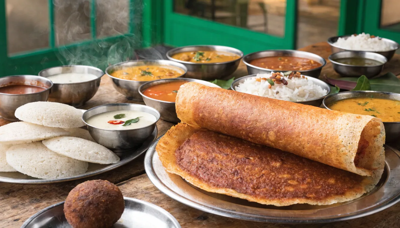 Signature South Indian dosa platter at Krishna's Dosa Grill Surrey